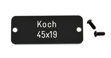 KOCH 45 x 19 mm, gelb glänzend 19P, KOCH 45 x 19 mm, gelb glänzend 19P