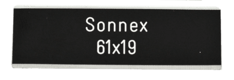 SONNEX 61 x 19 x 1,0 mm, Alu farblos Schliff waagrecht, SONNEX 61 x 19 x 1,0 mm, Alu farblos Schliff waagrecht