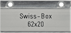 SWISS-BOX 62 x 20 mm, Alu farblos eloxiert, SWISS-BOX 62 x 20 mm, Alu farblos eloxiert