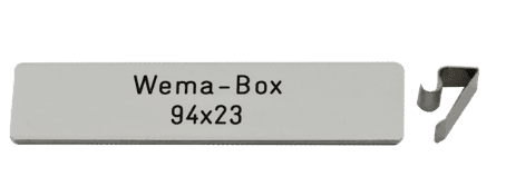WEMA-BOX 94 x 23 x 2 mm, Alu schwarz matt 2M, WEMA-BOX 94 x 23 x 2 mm, Alu schwarz matt 2M