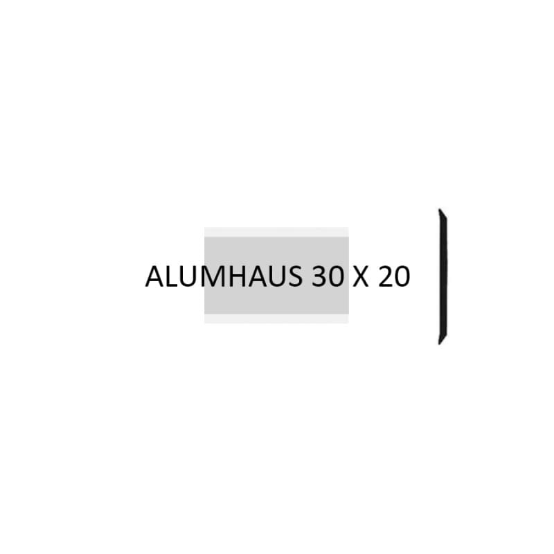 ALUMHAUS 30 x 20 mm, Alu farblos eloxiert 1M, ALUMHAUS 30 x 20 mm, Alu farblos eloxiert 1M