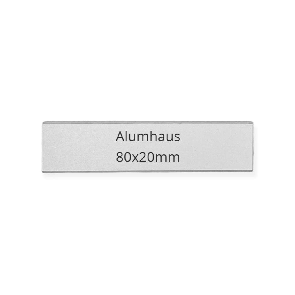 ALUMHAUS 80 x 20 mm, Alu farblos eloxiert 1M, ALUMHAUS 80 x 20 mm, Alu farblos eloxiert 1M