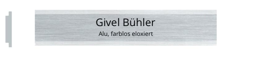GIVEL-BUEHLER 85 x 13 mm, Alu farblos eloxiert, GIVEL-BUEHLER 85 x 13 mm, Alu farblos eloxiert