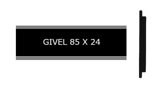 GIVEL-Scheuring 85 x 24 mm, Formica schwarz, GIVEL-Scheuring 85 x 24 mm, Formica schwarz