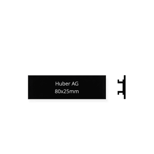 HUBER AG 80 x 25 mm, Alu schwarz eloxiert (Füsse aussen), HUBER AG 80 x 25 mm, Alu schwarz eloxiert (Füsse aussen)