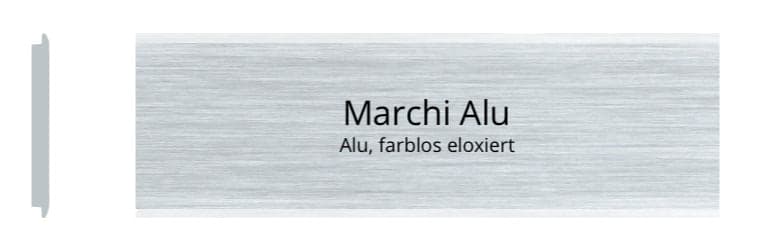 MARCHI 84,5 x 24 mm, Alu farblos eloxiert, MARCHI 84,5 x 24 mm, Alu farblos eloxiert