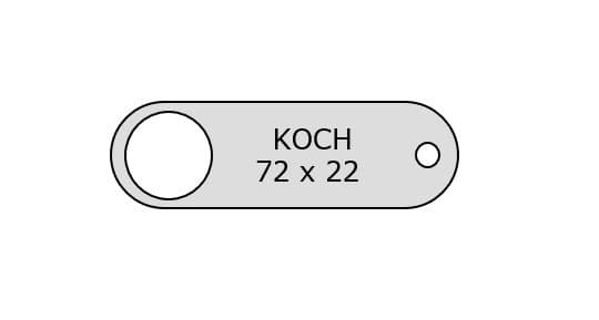 KOCH 72 x 22 mm, Alu farblos matt 1M, KOCH 72 x 22 mm, Alu farblos matt 1M