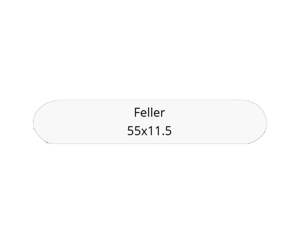 FELLER 55 x 11,5 x 0,5 mm, weiss, selbstklebend, neutral, FELLER 55 x 11,5 x 0,5 mm, weiss, selbstklebend, neutral