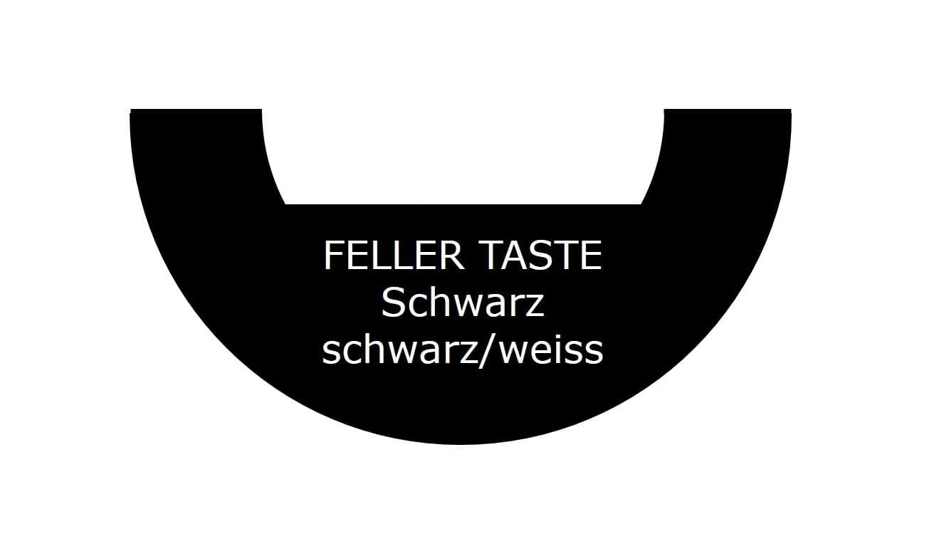 FELLER-TASTE 51 x 24 mm, schwarz, FELLER-TASTE 51 x 24 mm, schwarz