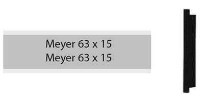 MEYER 63 x 15 mm, Alu farblos eloxiert, MEYER 63 x 15 mm, Alu farblos eloxiert