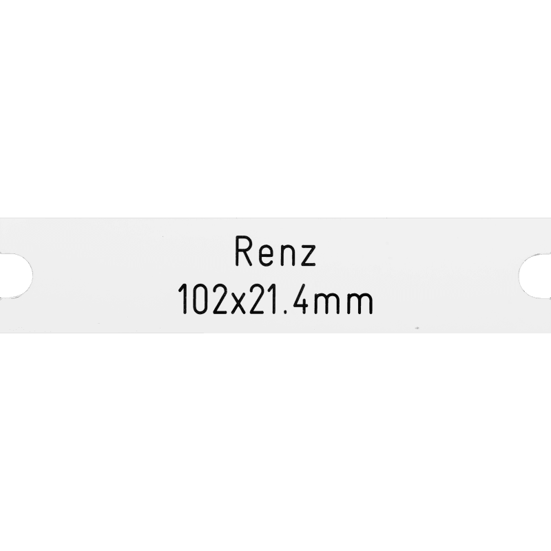 RENZ 102 x 21,4 x 0,8 mm, Gravoply-2 weiss, Ref. 200, RENZ 102 x 21,4 x 0,8 mm, Gravoply-2 weiss, Ref. 200