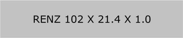 RENZ 102 x 21,4 x 1,0 mm, Alu eloxiert farblos matt 1M, RENZ 102 x 21,4 x 1,0 mm, Alu eloxiert farblos matt 1M