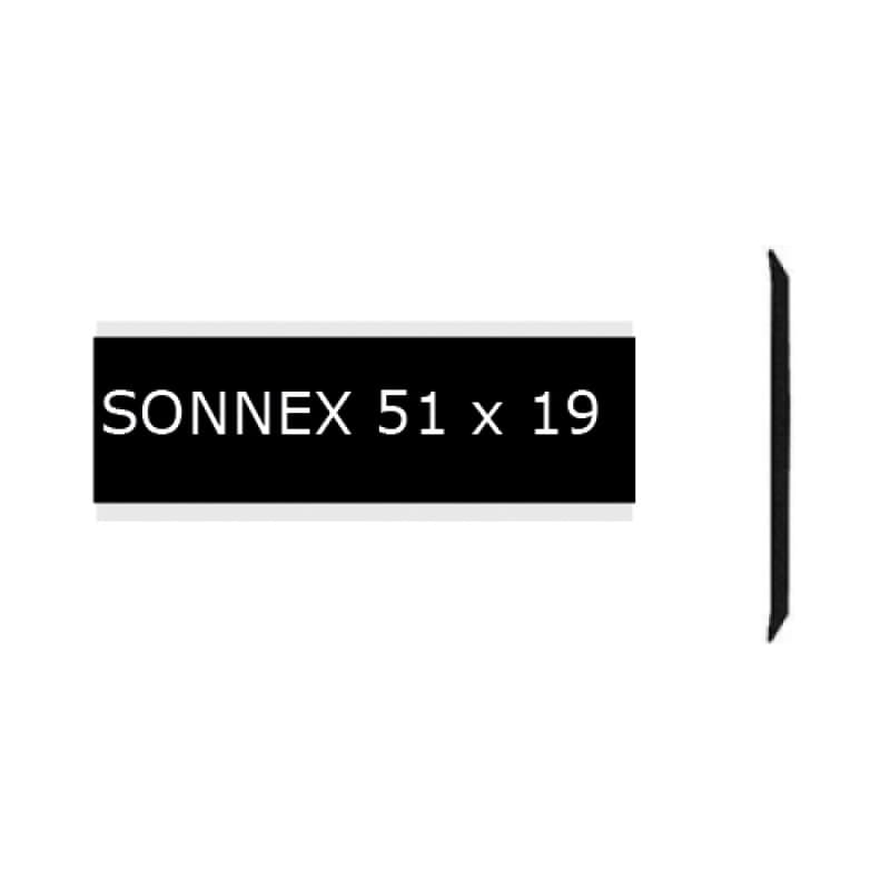 SONNEX 51 x 19 x 0,8 mm, Gravoply-2 schwarz Ref. 210, SONNEX 51 x 19 x 0,8 mm, Gravoply-2 schwarz Ref. 210