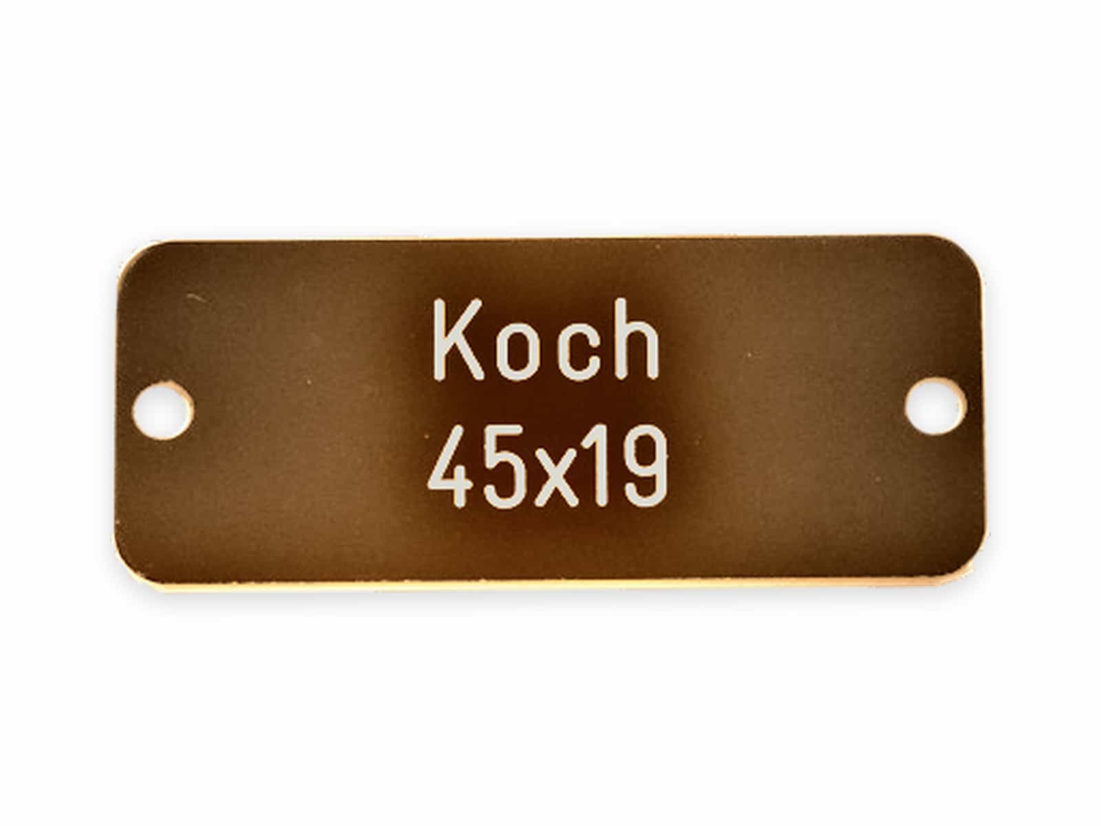 KOCH 45 x 19 mm, bronze glänzend 27P, KOCH 45 x 19 mm, bronze glänzend 27P