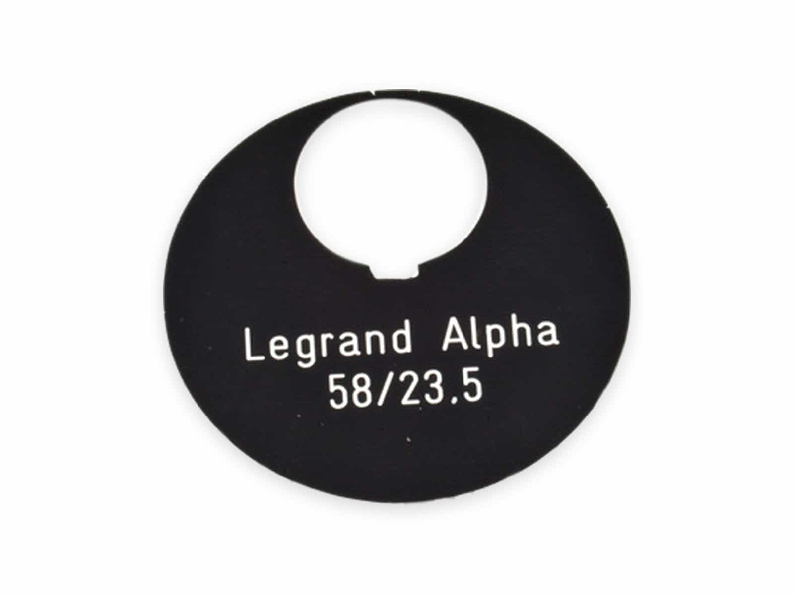LEGRAND ALPHA 58 x 23,5 x 0,5 mm, schwarz, LEGRAND ALPHA 58 x 23,5 x 0,5 mm, schwarz