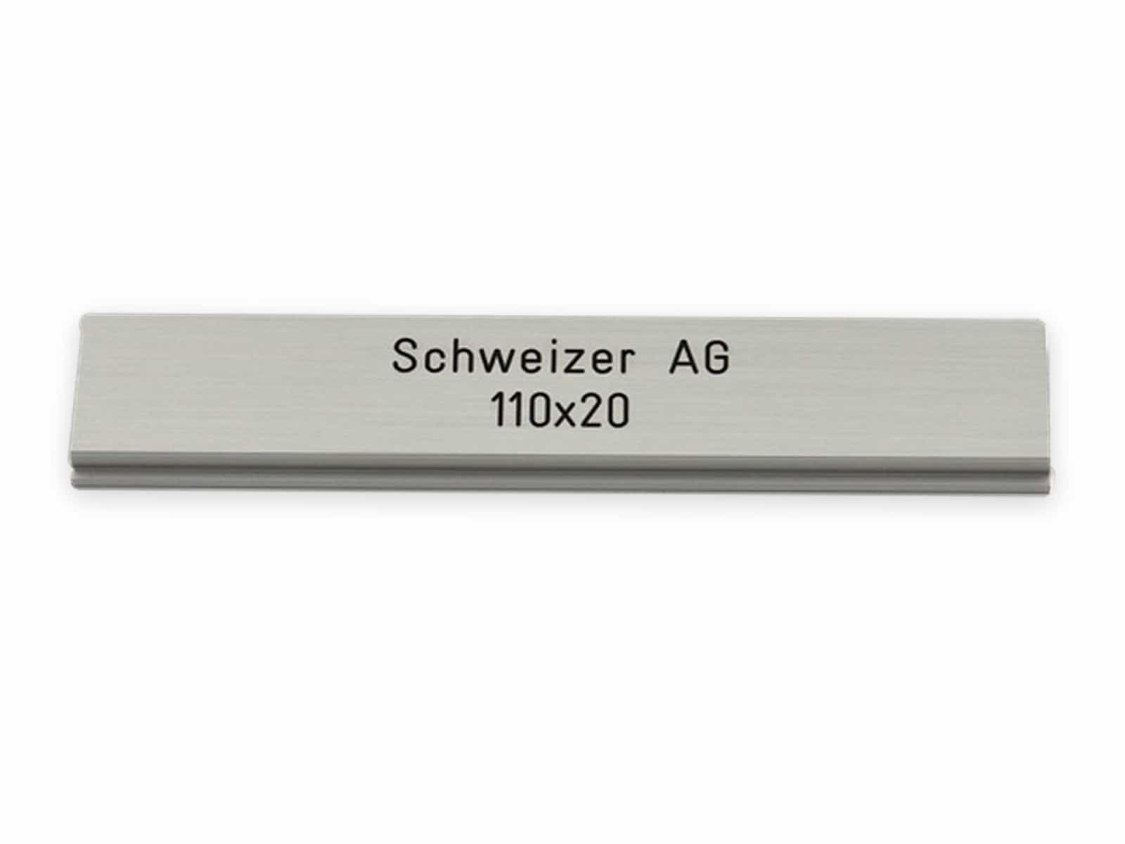SCHWEIZER AG 110 x 20 mm, Alu farblos eloxiert, SCHWEIZER AG 110 x 20 mm, Alu farblos eloxiert