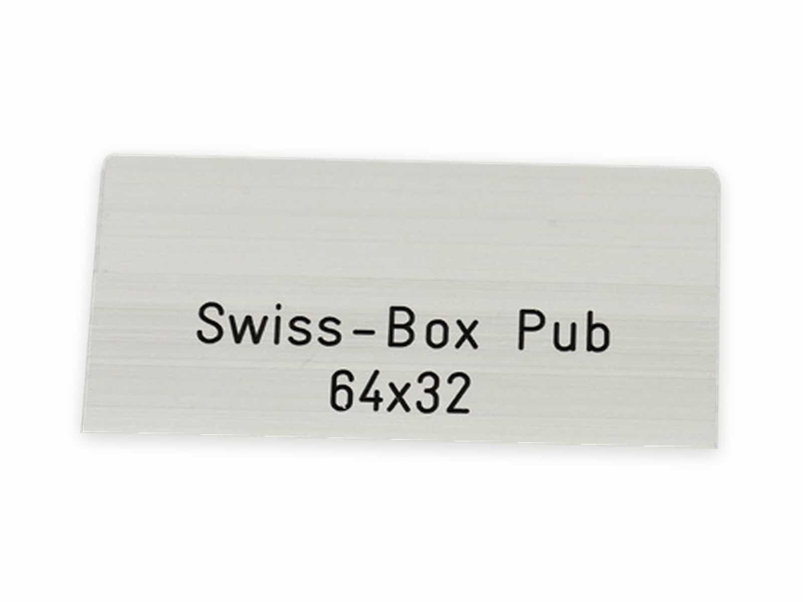SWISS-BOX Pub 64 x 32 mm, Alu, für Reklameschild, SWISS-BOX Pub 64 x 32 mm, Alu, für Reklameschild