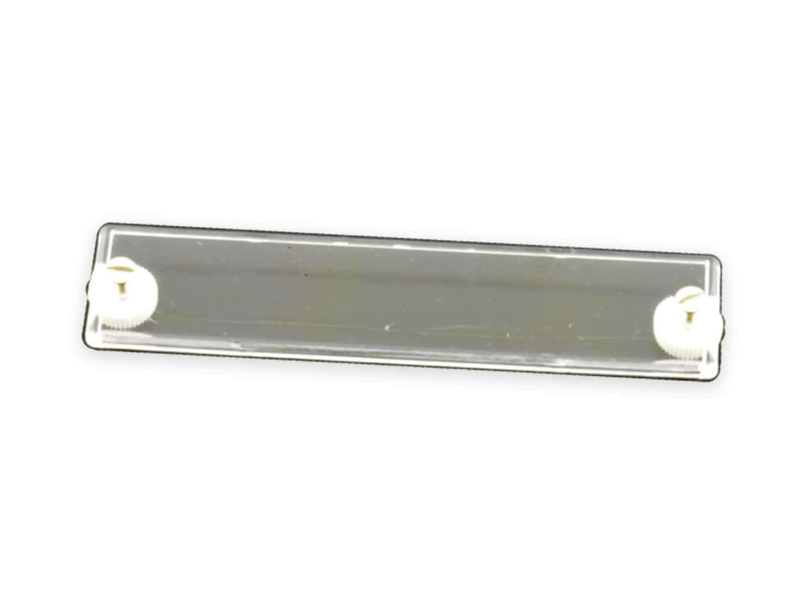 PLEXI RENZ 107 x 25 mm, mit 2 Schrauben, PLEXI RENZ 107 x 25 mm, mit 2 Schrauben