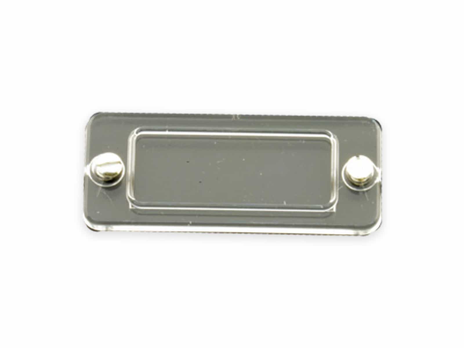 PLEXI 47 x 20 mm, mit 2 Schrauben, PLEXI 47 x 20 mm, mit 2 Schrauben