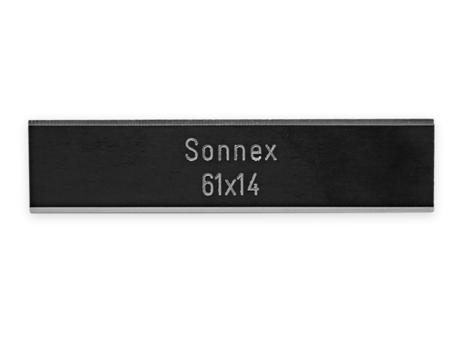 SONNEX 61 x 14 x 1,0 mm, Alu schwarz in Schwarz matt
