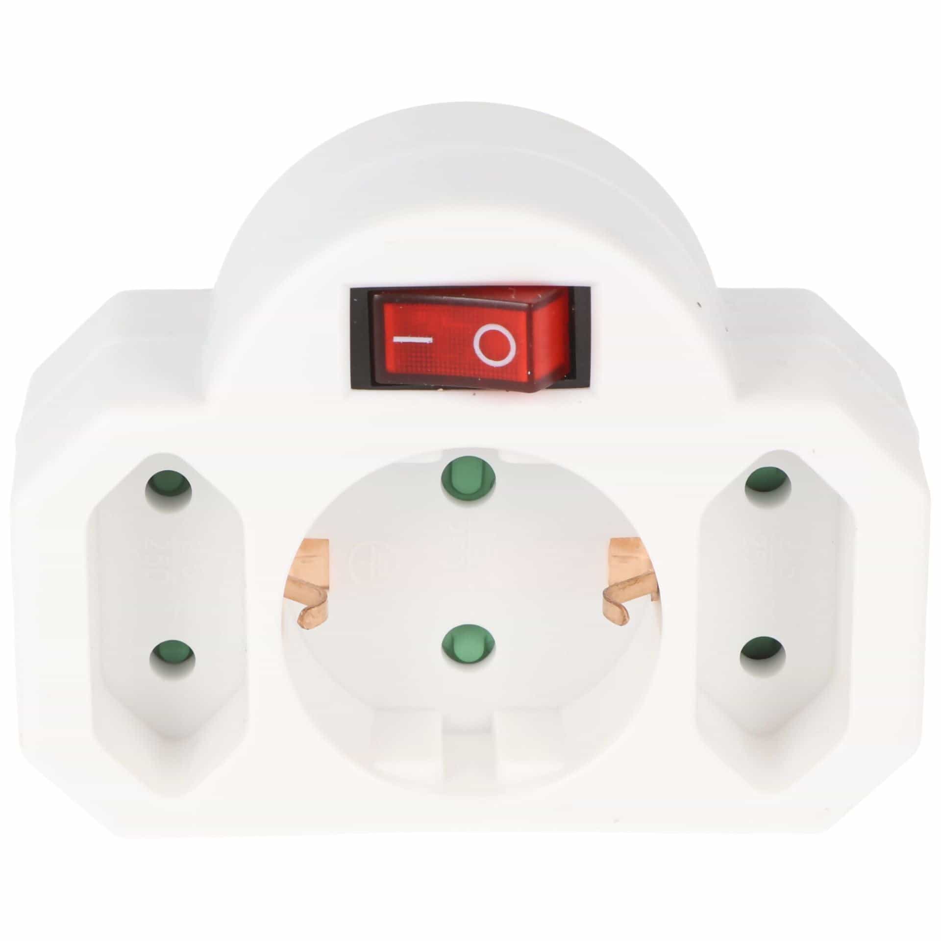 Multistecker 3-in-1 mit CH & Schuko, Multistecker 3-in-1 mit CH & Schuko