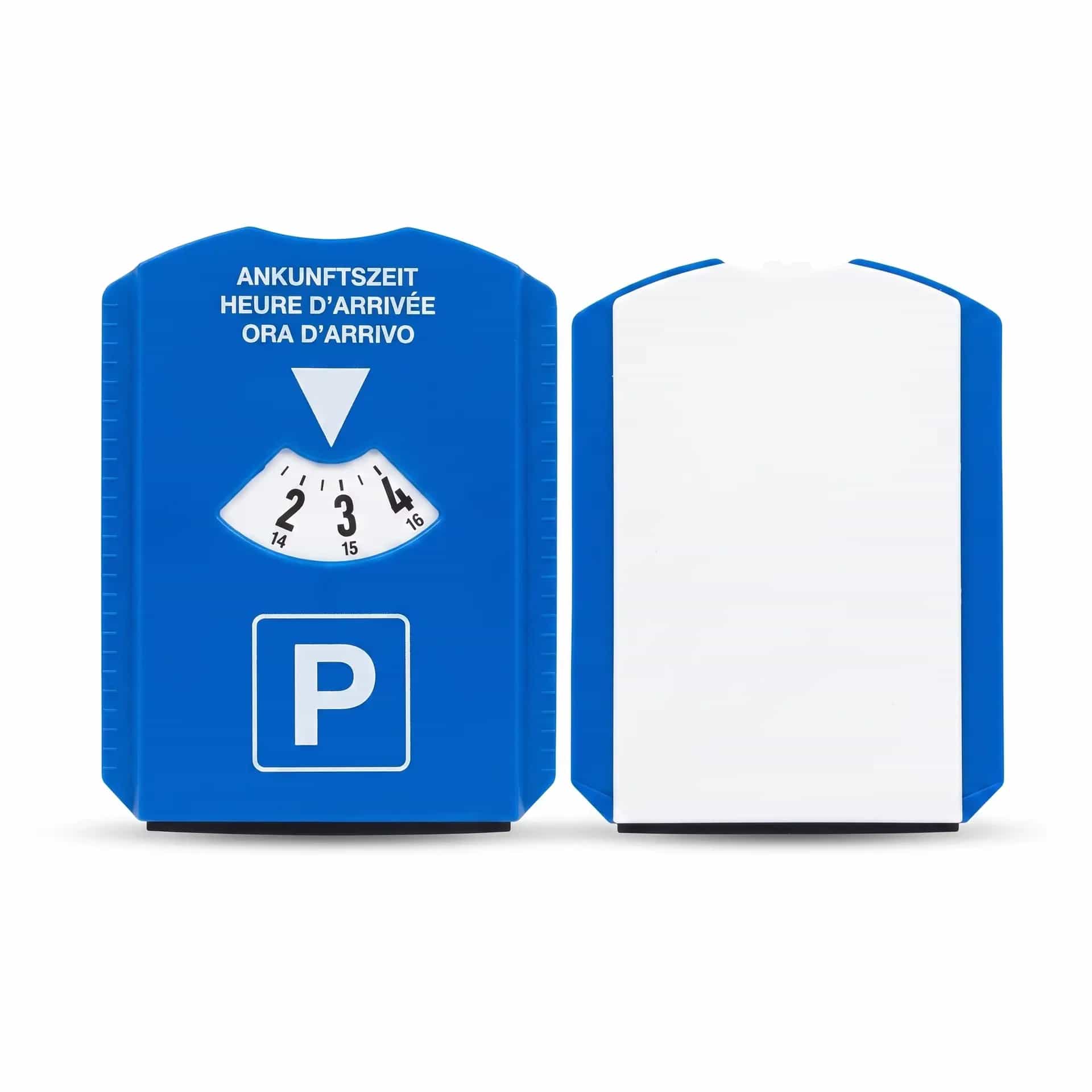 Parkscheibe/Eiskratzer FREE, blau/weiss, Parkscheibe/Eiskratzer FREE, blau/weiss