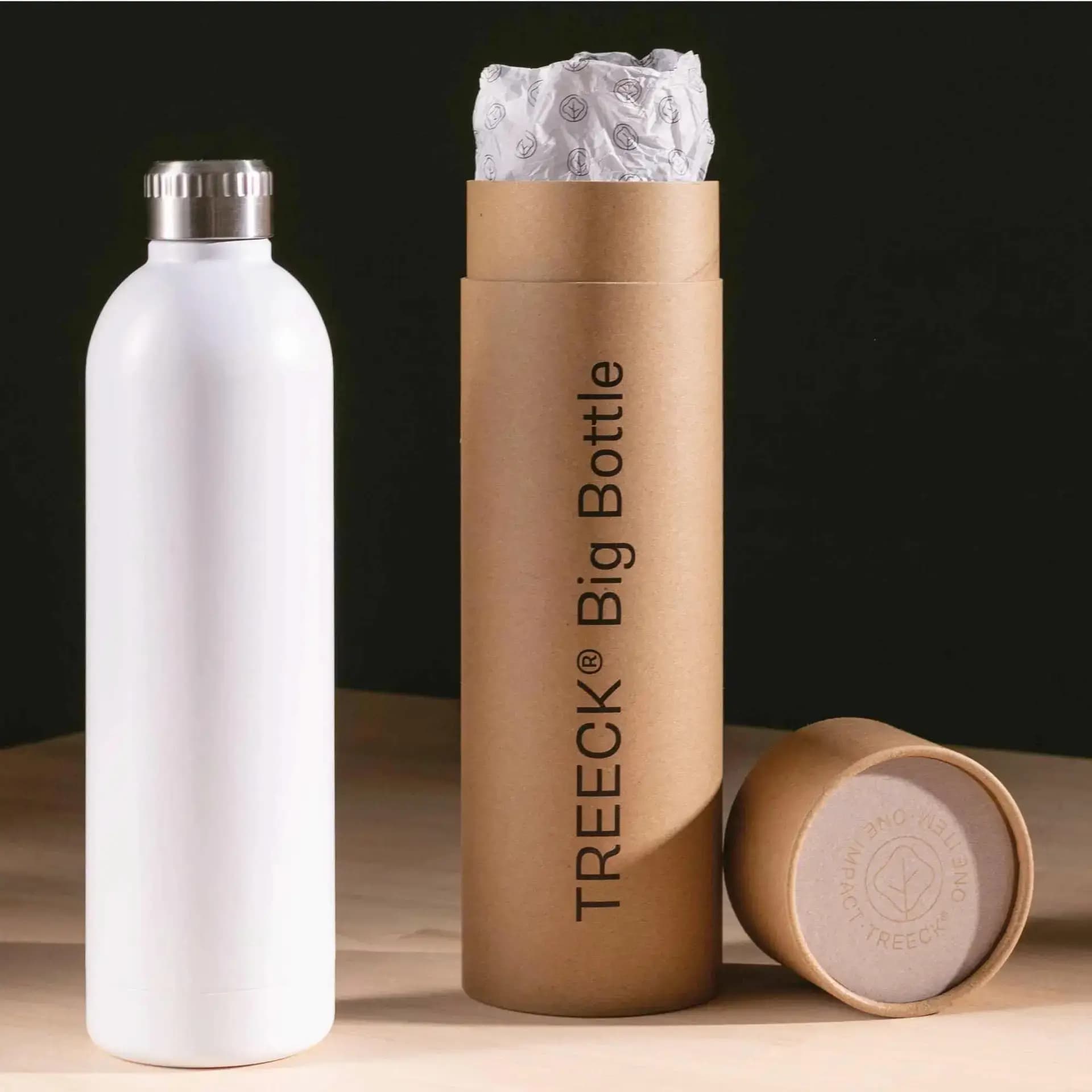 TREECK® Thermosflasche BIG BOTTLE in Weiss