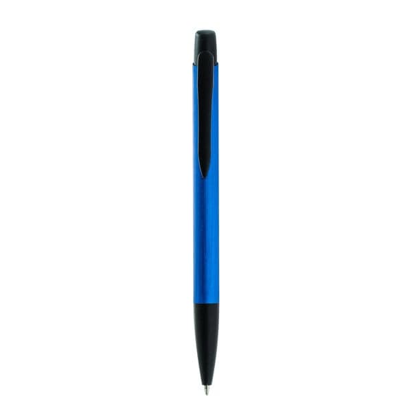Alu Brushed Star Kugelschreiber in Blau