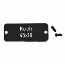 Koch Klingelschild 45 x 19mm, Koch Klingelschild 45 x 19mm