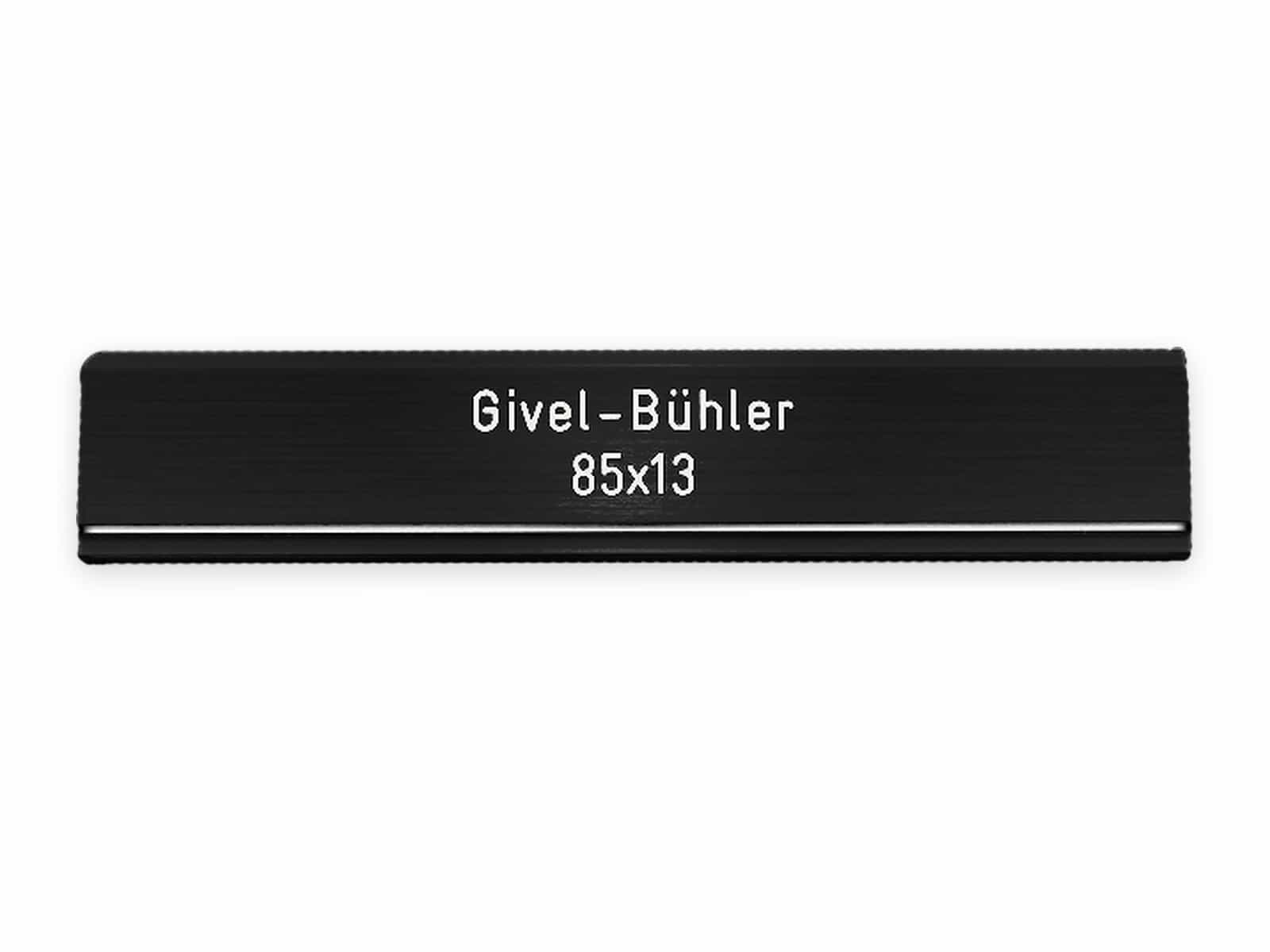 GIVEL-BÜHLER 85 x 13 mm, Formica schwarz, GIVEL-BÜHLER 85 x 13 mm, Formica schwarz