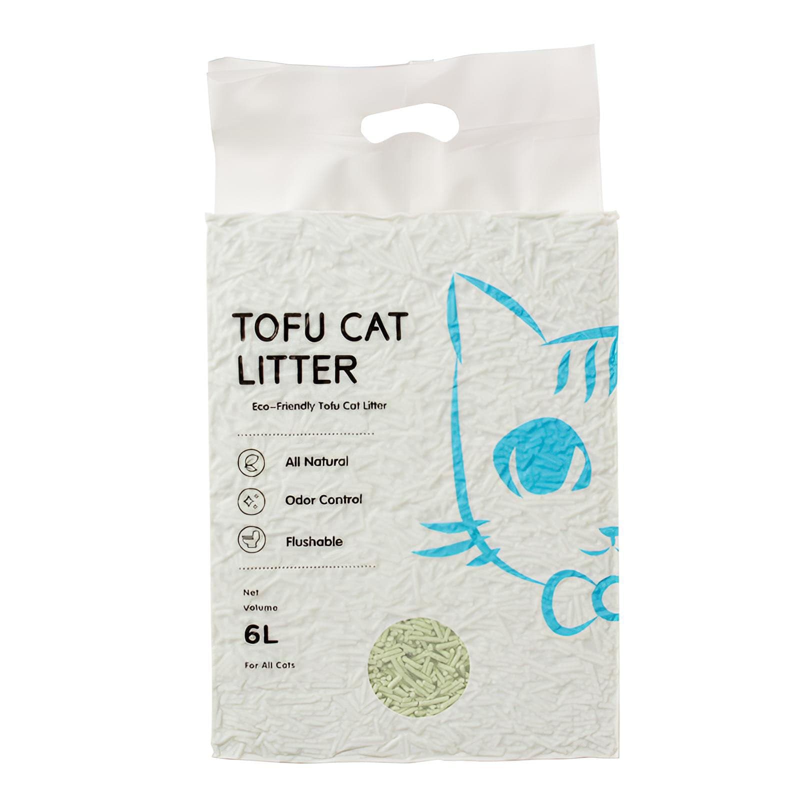 Tofu Katzenstreu 8kg, Set (4 x 6 Liter)