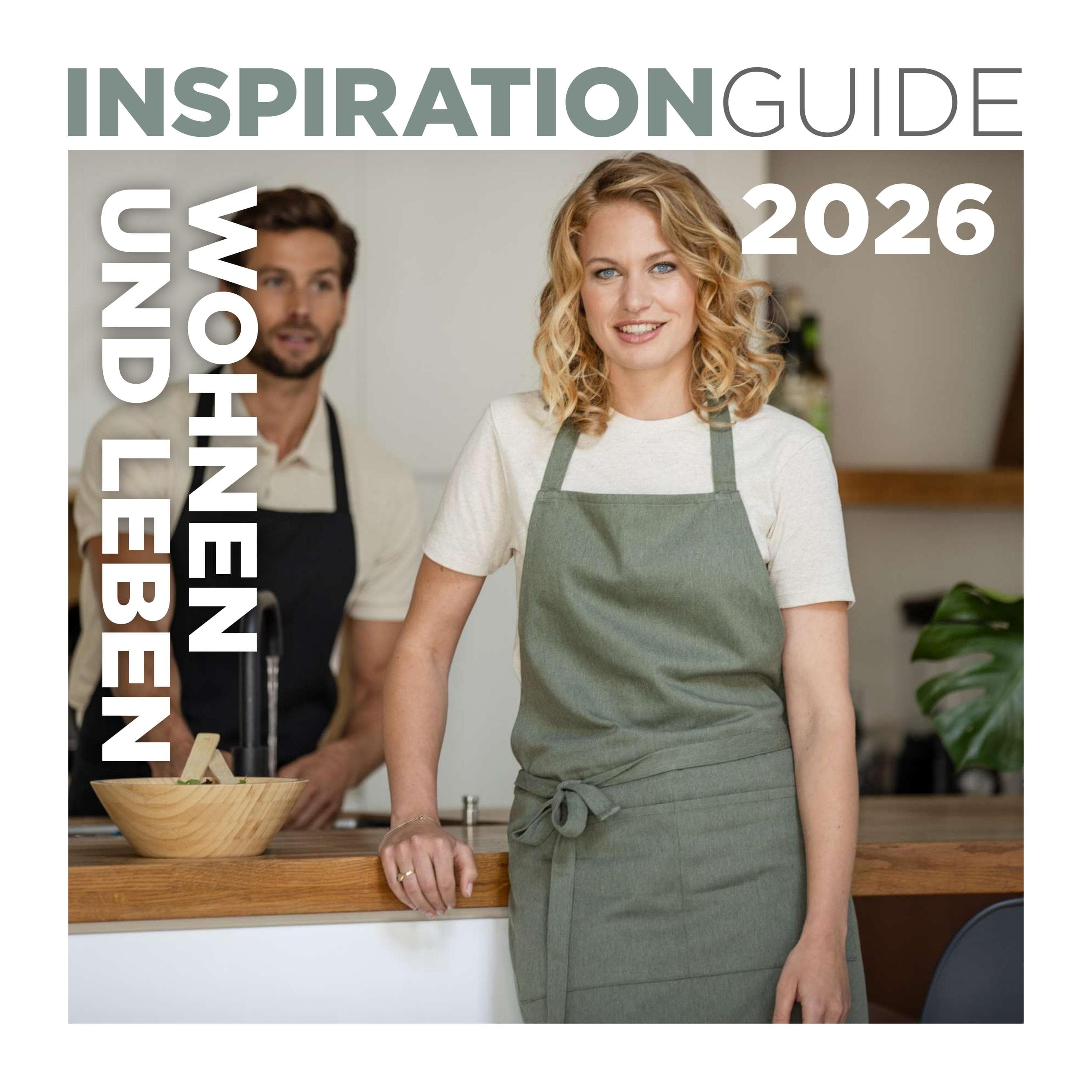 Titelseite des Katalogs Inspiration Guide 2026 – Wohnen und Leben